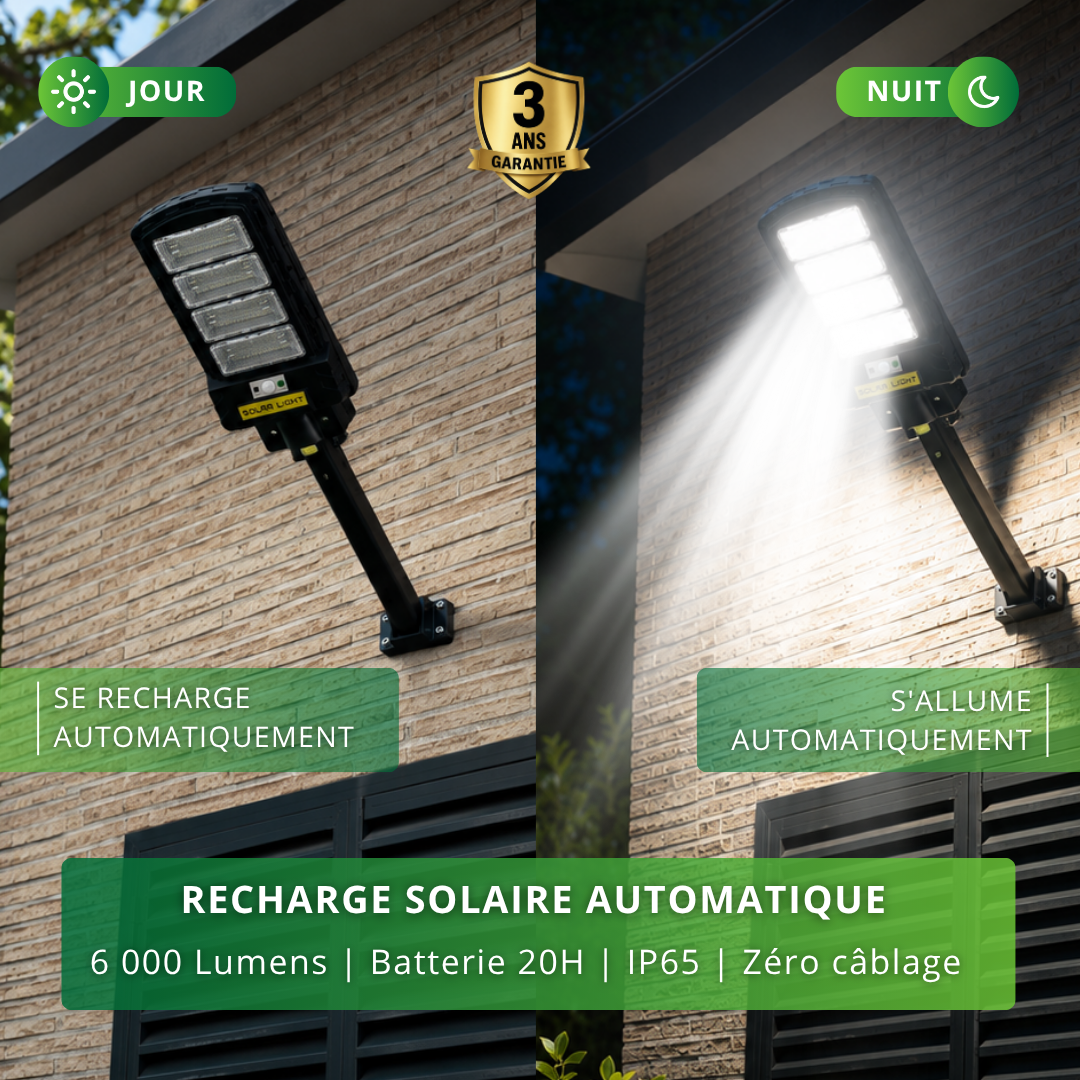Lampadaire Solaire Estella 1000W 6000 Lumens