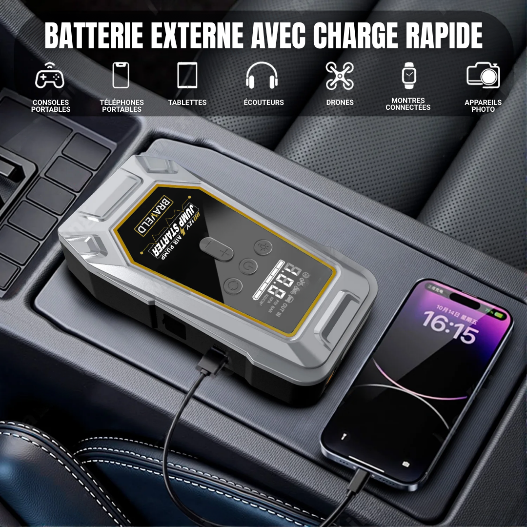 Booster de démarrage avec compresseur d’air