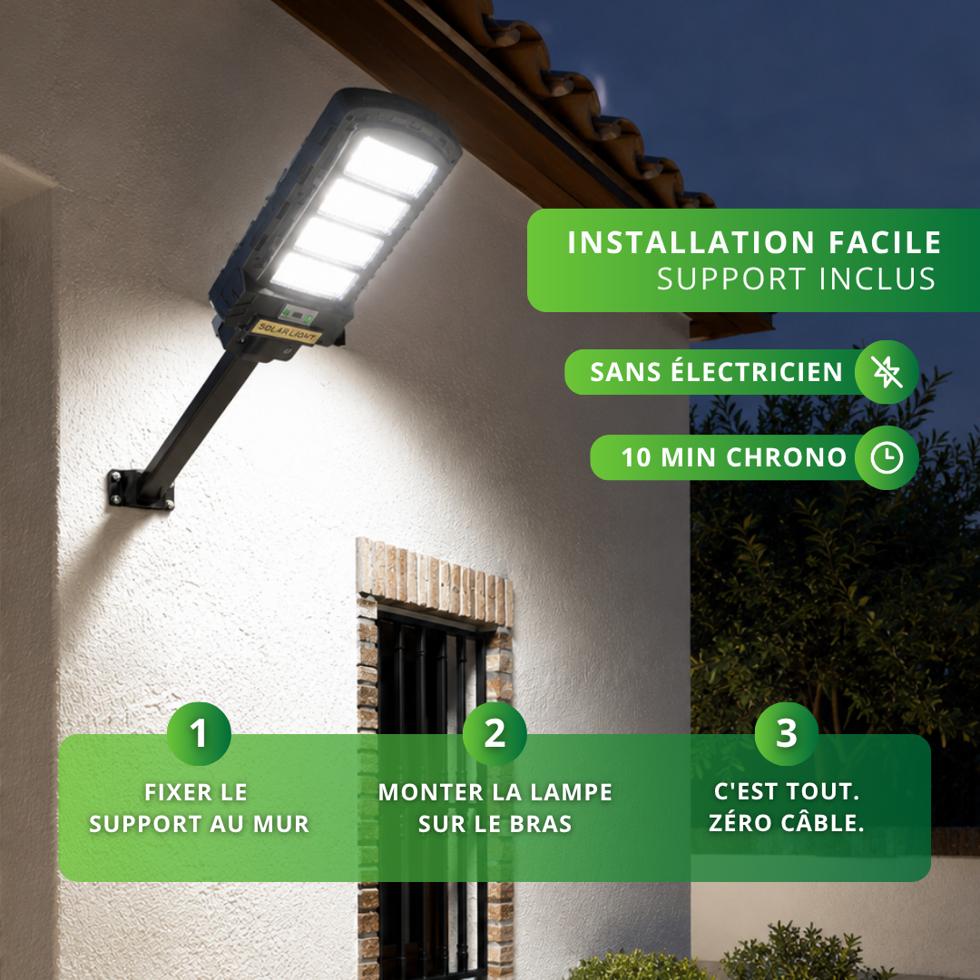 Lampadaire Solaire Estella 1000W 6000 Lumens