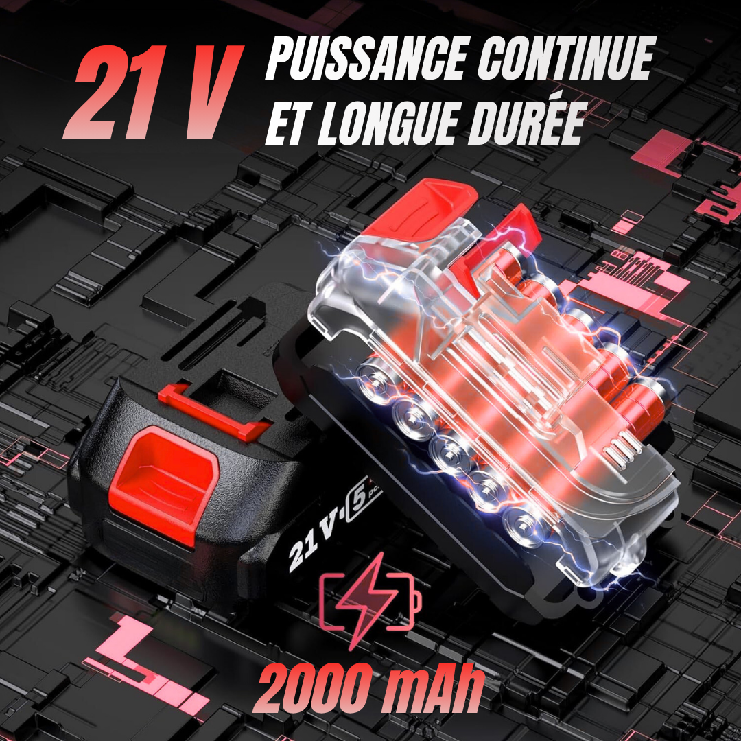 Batterie 21V pour outils de jardinage