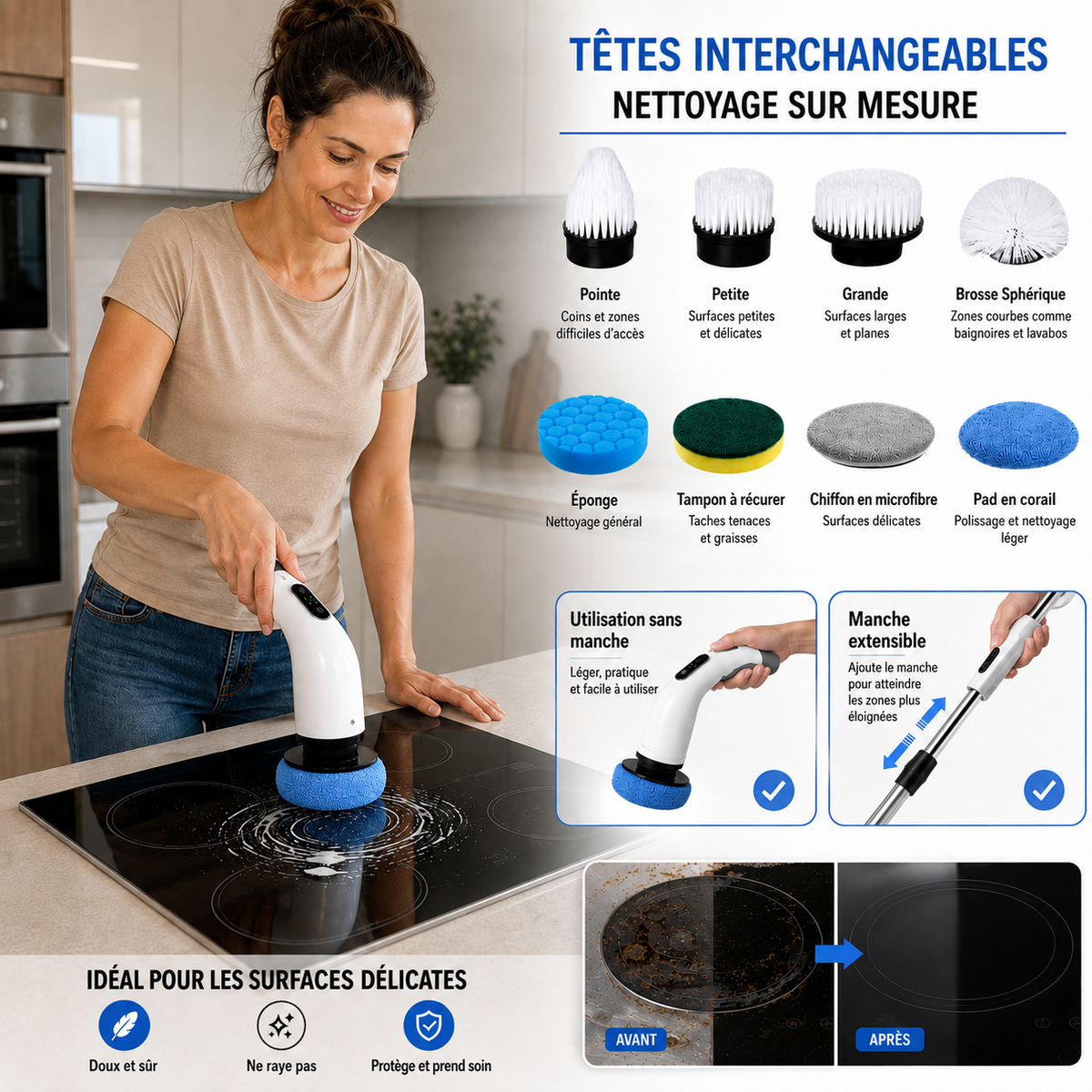 Brosse de Nettoyage Électrique